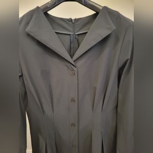 Collar point slim waist dress